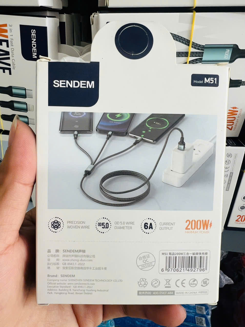 Dây sạc 3 đầu SENDEN: M51 – ảnh 4