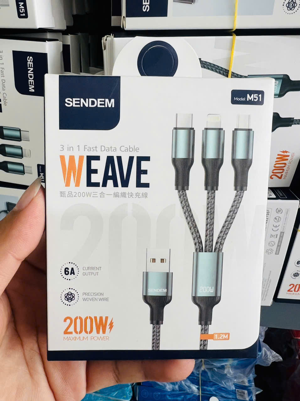 Dây sạc 3 đầu SENDEN: M51 – ảnh 2